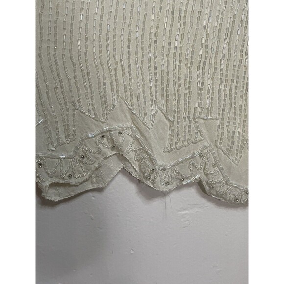 Fabrice couture Women's Small Off white Sequined Beaded Pants Vintage Stunning - Picture 5 of 12